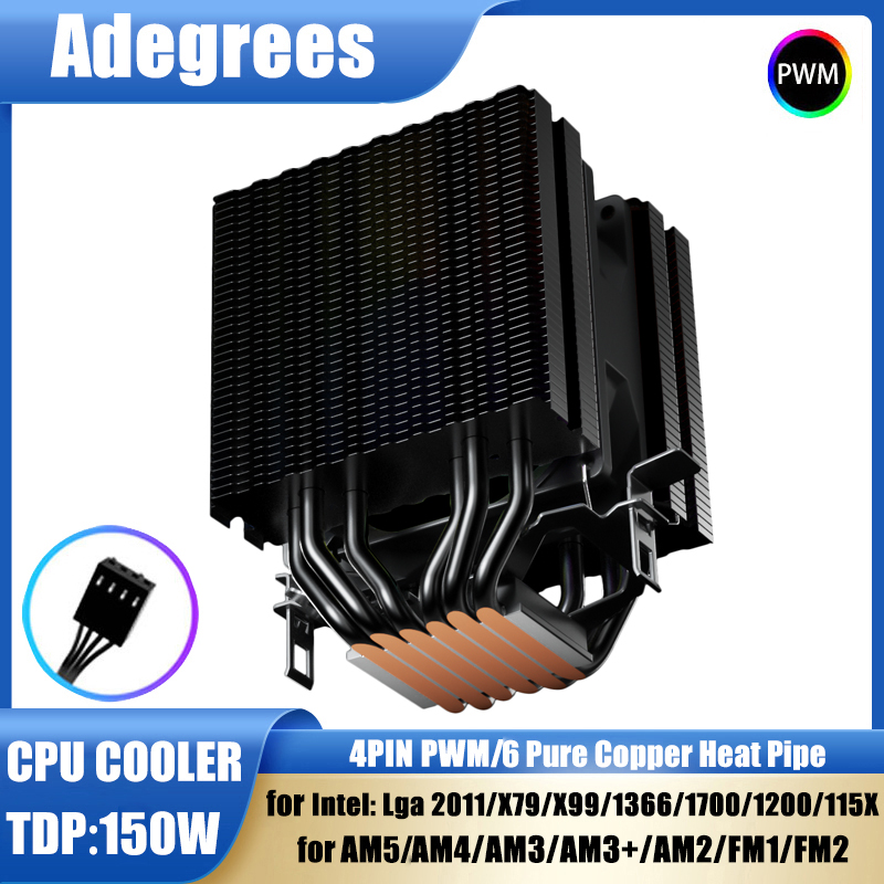 Cpu Heatsink - 6 Heat Pipes CPU Air Cooler
