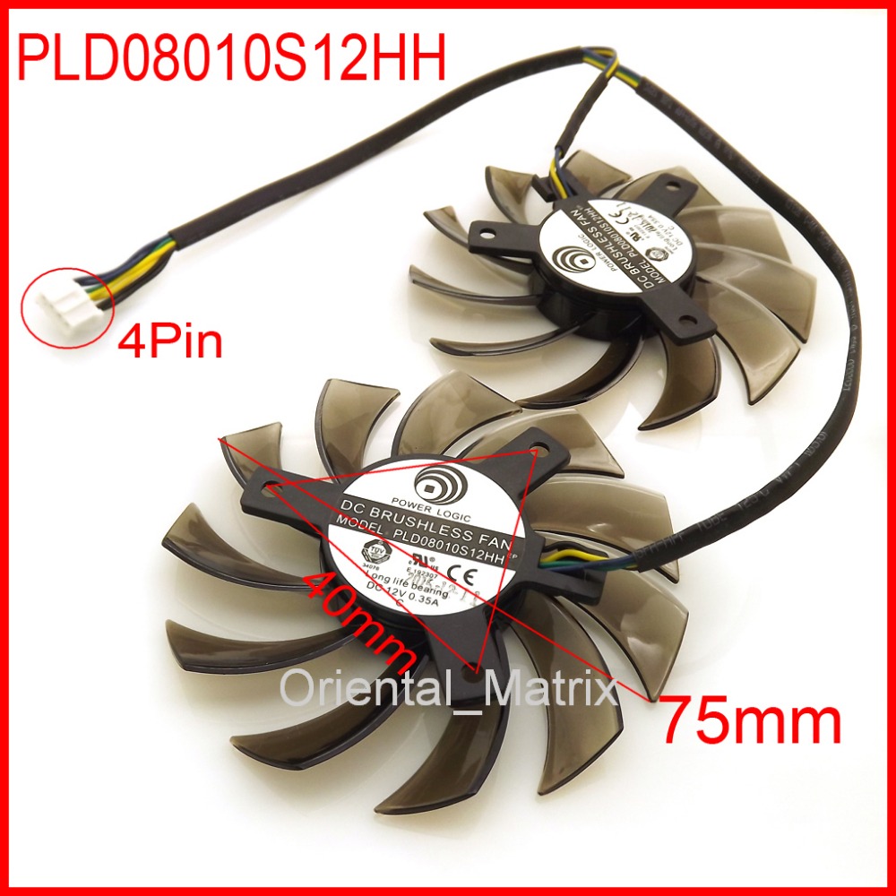 Cpu Heatsink - 2 Giá cái/lốc PLD08010S12HH 75mm 12V