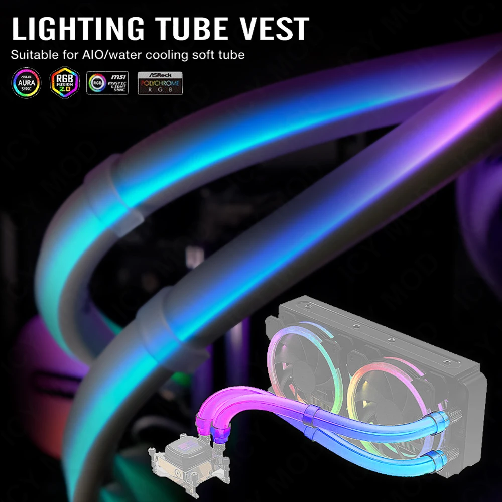 Aio Liquid Cooler - EZDIY ARGB Light Strip For12MM Soft