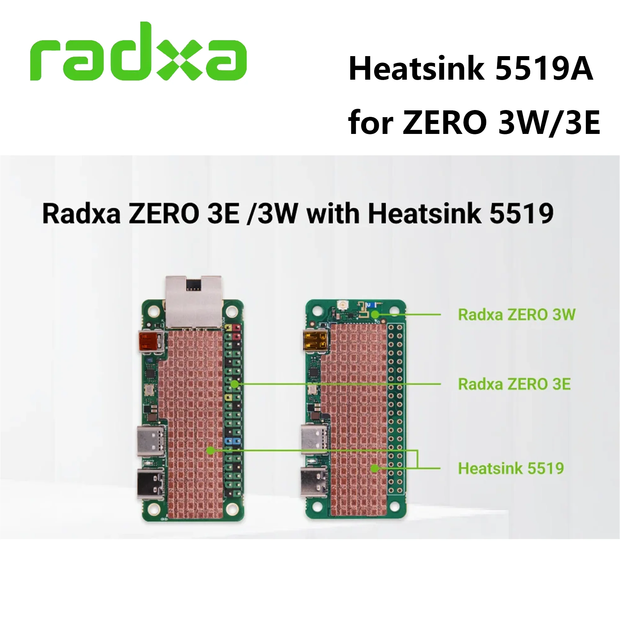 FireChip Radxa ZERO 3W / 3E He - đánh giá và giá Heatsink