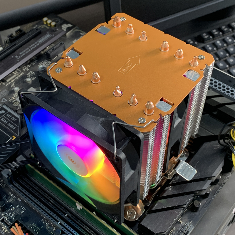 Air-cooled CPU Cooler 90mm RGB - đánh giá và giá Cpu Heatsink