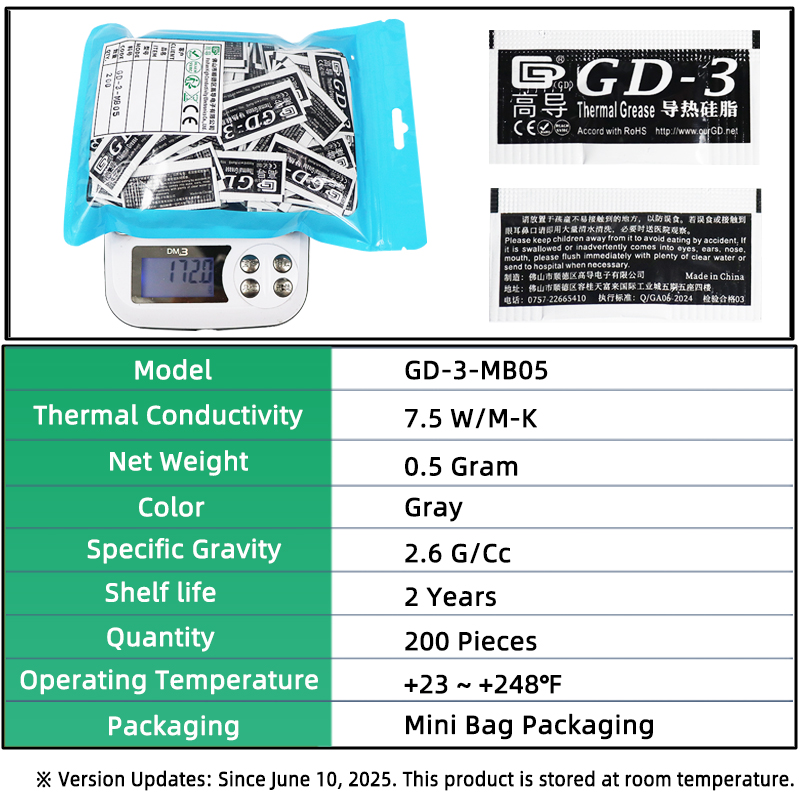 Net Weight 0.5 Gram 200 PCS Gr - đánh giá và giá Thermal Paste