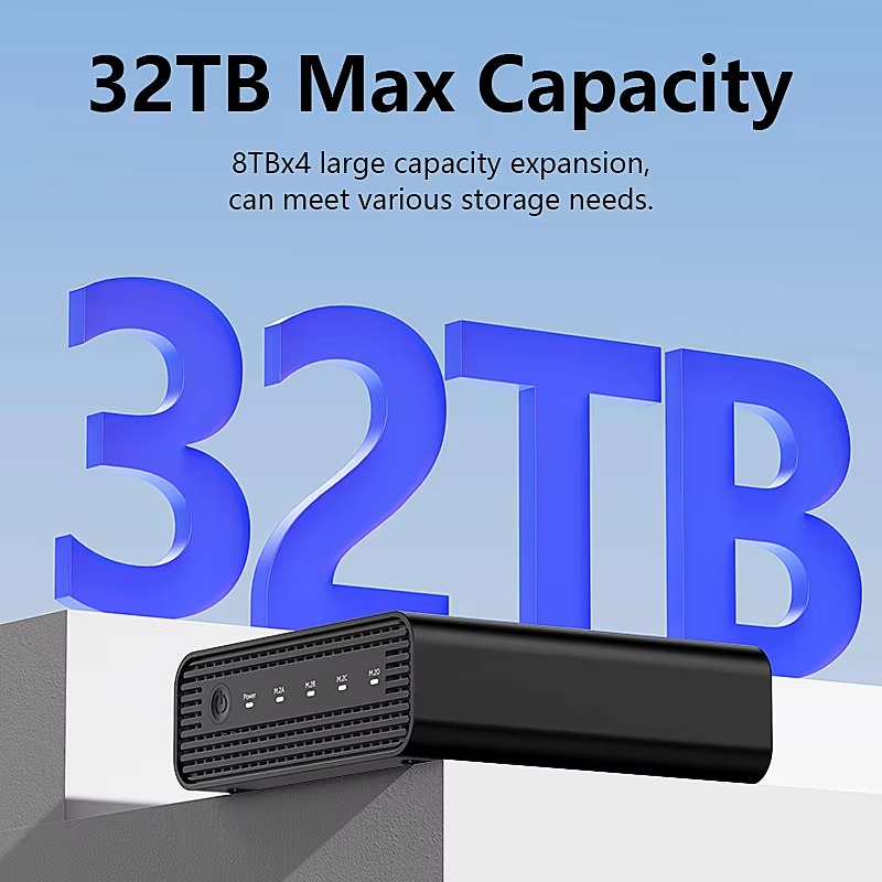 Aluminum M2 4-Bay USB4 Externa - đánh giá và giá Case Fan