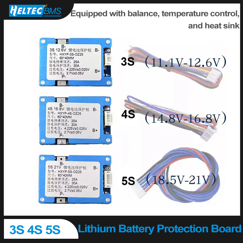 3S 4S 5S 25A BMS 18650 Lithium - đánh giá và giá Heatsink