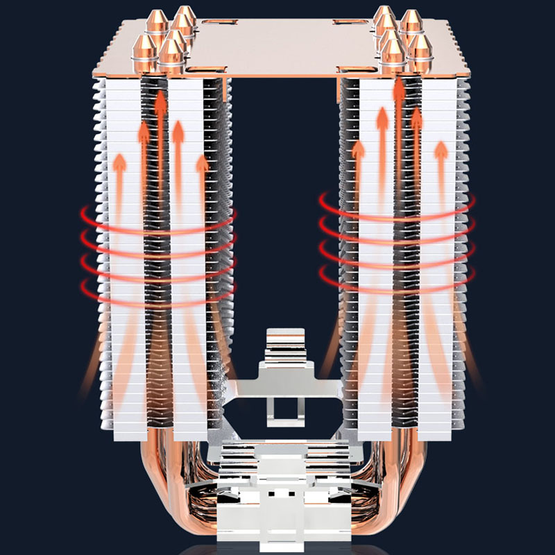 6 Heat Pipe CPU Cooler 4Pin PW - đánh giá và giá Cpu Heatsink