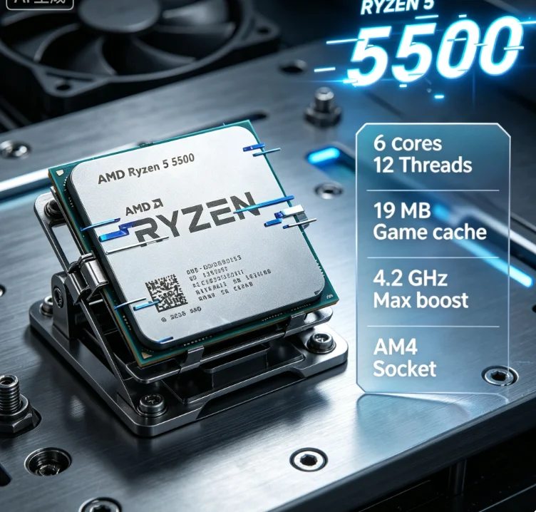 AMD Ryzen 5 5500 Studio Multi  - đánh giá và giá Cpu Cooler