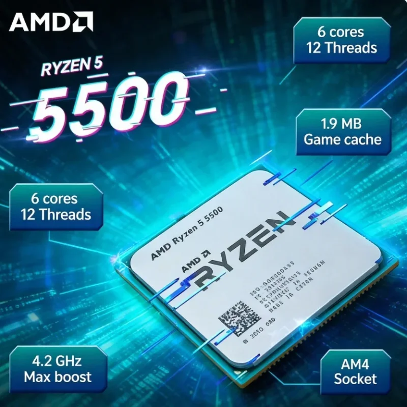 AMD Ryzen 5 5500 Studio Multi  - đánh giá và giá Cpu Cooler