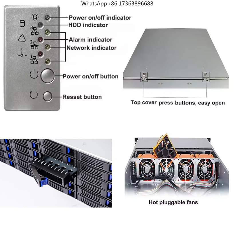 4U Rackmount Server Case 24 Ho - đánh giá và giá Case Fan